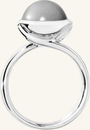 TAMARA COMOLLI Ring RING BOUTON LARGE MOONSTONE GREY aus 18K Weißgold mit grauer Mondstein