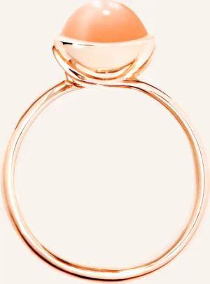 TAMARA COMOLLI Ring RING BOUTON SMALL MOONSTONE ORANGE aus 18K Roségold mit oranger Mondstein