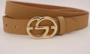 AnnaMatoni Ledergürtel, mit goldener Schließe