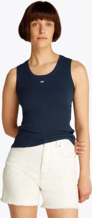 Tommy Jeans Curve Tanktop "TJW ESSENTIAL RIB TANK EXT", in Großen Größen, Rippware
