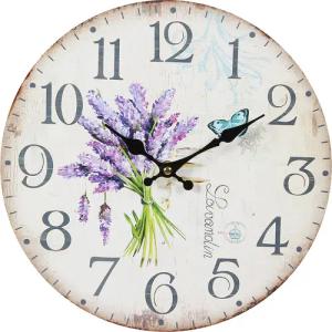Ambiente Haus Wanduhr "Lavendel Wanduhr 28cm"