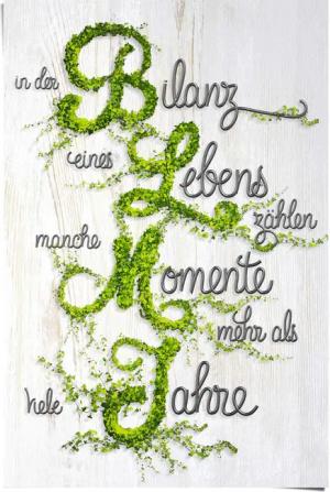 Reinders Poster "Bilanz des Lebens Spruch", (1 St.)
