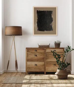 LeGer Home by Lena Gercke Bild mit Rahmen "Emilia", Abstrakt-Abstrakte-Art-Kunst-Modern, (1 St.), Premium Poster mit Naturholzrahmen, Handarbeit aus Deutschland