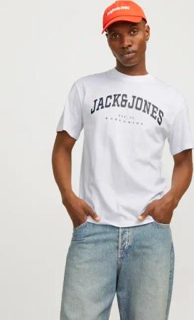 Jack & Jones Rundhalsshirt "JJECALEB VARSITY TEE SS O-NECK NOOS"
