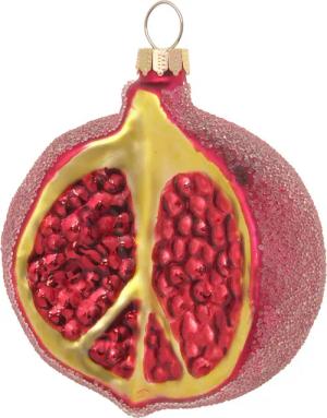 Krebs Glas Lauscha Christbaumschmuck "Granatapfel, Rot, 9cm", (1 tlg.), Christbaumschmuck aus Glas, mundgeblasen, handgefertigt, Figur