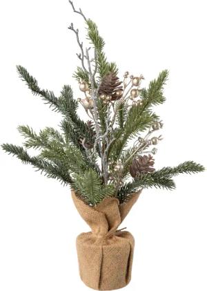 Creativ green Künstlicher Weihnachtsbaum "Weihnachtsdeko, künstlicher Christbaum, Tannenbaum", mit Zapfen, Beeren und Deko-Ast