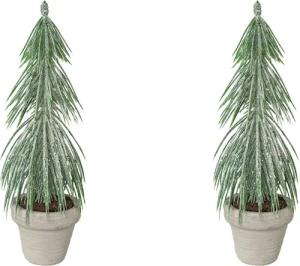 Creativ green Künstlicher Weihnachtsbaum "Weihnachtsdeko, künstlicher Christbaum, Tannenbaum", mit Frost-Optik und im Topf