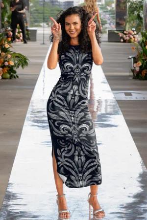 Ärmelloses Rundhals Maxikleid