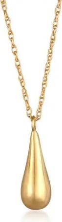 Elli Kette mit Anhänger Twisted mit Tropfen Anhänger 925 Silber, Tropfen