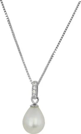 SilberDream Silberkette SilberDream Halskette silber weiß Damen (Halskette), Halsketten ca. 45cm, 925 Sterling Silber, Farbe: silber, weiß