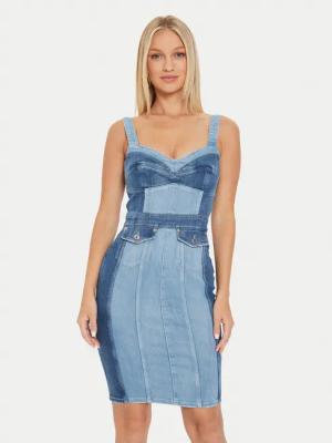Guess Jeanskleid W4YK02 D5DX2 Blau Slim Fit
