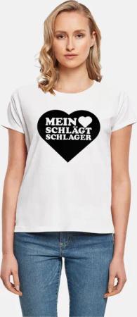 Merchcode Ladies MHSS Herz Schwarz T-Shirt