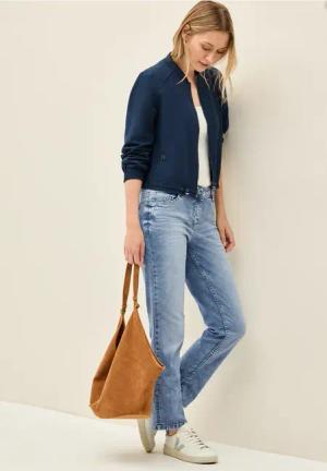 Cecil Damen Jeans mit Turn-Up Detail in Blau, Gr: 29