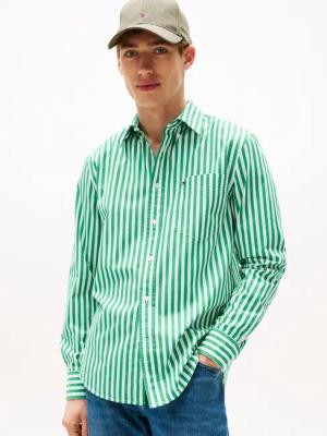 Tommy Hilfiger Langarmhemd "FLEX POPLIN BOLD STRIPE SHIRT"