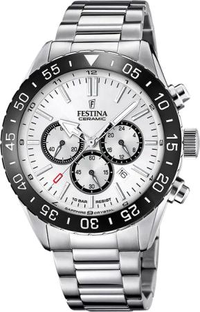 Festina F20575/1 Chronograph Keramik Herrenuhr 44mm