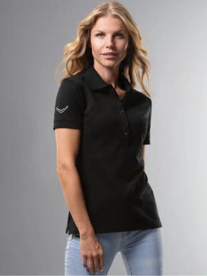 Trigema Poloshirt TRIGEMA Poloshirt mit Kristallsteinen