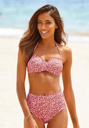 LASCANA Highwaist-Bikini-Hose Mae softe Microfaser, Mix-Kini