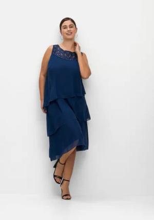 Sheego Cocktailkleid Große Größen im Layerlook,