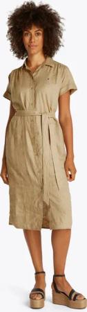 Tommy Hilfiger Hemdblusenkleid ESS LINEN BELTED