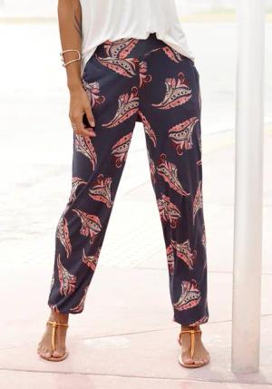 LASCANA Strandhose mit Blumendruck und Taschen,