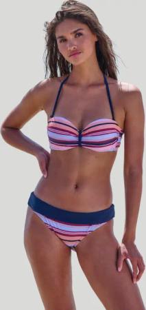 s.Oliver Bügel-Bandeau-Bikini-Top Pasta, in trendiger Streifen-Optik