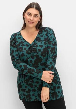 Sheego Langarmshirt Große Größen mit Blumendruck