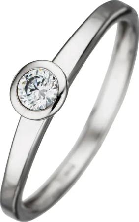 JOBO Goldring, 333 Weißgold mit Zirkonia