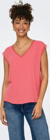 ONLY V-Shirt ONLJASMINA S/S V-NECK LACE