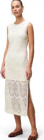 Zero Midikleid zero Midikleid mit Spitzenbesatz