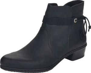 Rieker Stiefelette, Blockabsatz, Ankleboots mit Zierbändern