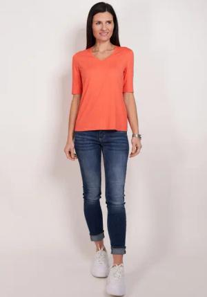 Seidel Moden V-Shirt mit Halbarm aus