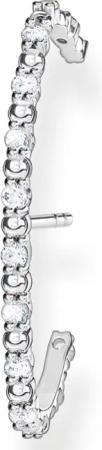 THOMAS SABO Single-Ohrstecker weiße Steine silber,