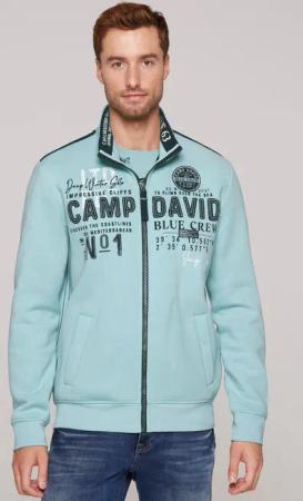 CAMP DAVID Sweatshirt mit Label-Applikationen