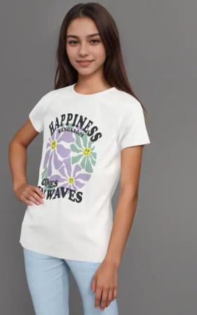 KangaROOS T-Shirt HAPPINESS COMES großer Frontprint
