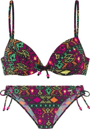 Buffalo Push-Up-Bikini farbenfroher Ethnodruck
