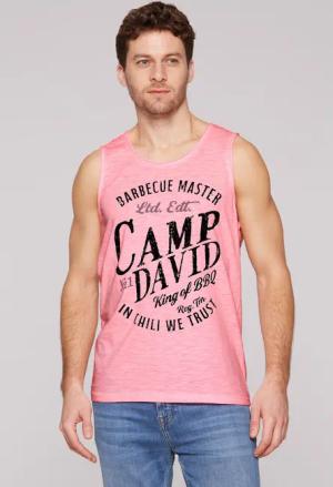 CAMP DAVID Tanktop mit offenen Kanten