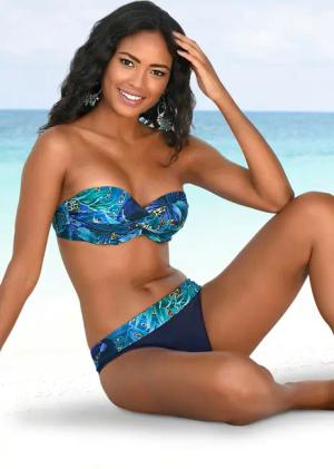 LASCANA Bügel-Bandeau-Bikini mit Dschungel-Optik