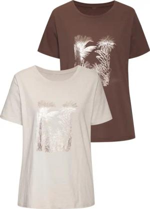 Vivance T-Shirt mit goldfarben schimmerndem Folienprint