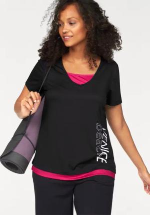 Venice Beach Funktionsshirt figurbetonende Passform, V-Ausschnitt,