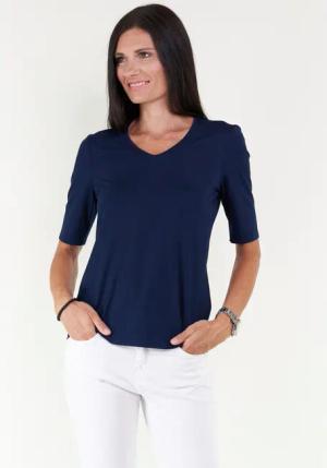 Seidel Moden V-Shirt mit Halbarm aus
