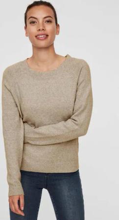 Vero Moda Rundhalspullover VMDOFFY in melierter