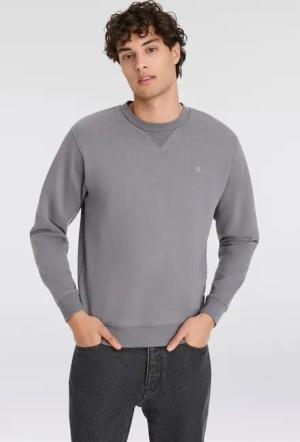 Replay Sweatshirt mit V-Einsatz am Halsausschnitt
