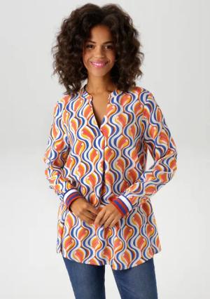 Aniston CASUAL Schlupfbluse mit interessantem Retro-Muster