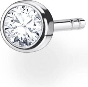 THOMAS SABO Single-Ohrstecker weißer Stein gold,