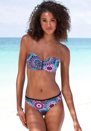 LASCANA Bügel-Bandeau-Bikini mit kontrastfarbigen Details