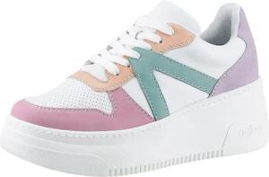 Rieker Plateausneaker mit pastellfarbenen Kontrasten, Freizeitschuh,