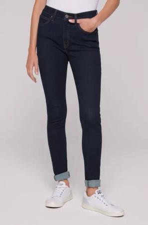 SOCCX Slim-fit-Jeans mit hoher Leibhöhe