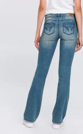 Arizona Bootcut-Jeans Shaping bootcut, Kontrastnähte, Used-Look-Waschung,