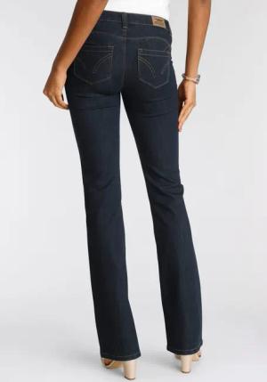 Arizona Bootcut-Jeans Shaping bootcut, Kontrastnähte, Used-Look-Waschung,