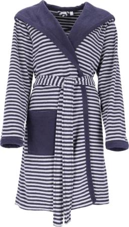 Esprit Damenbademantel Striped Hoody, Kurzform, Jersey,